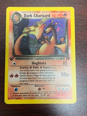 ITALIAN HOLO Dark Charizard ~ First Edition Team Rocket [ PLAYED ] [ Pokemon ] - Image 1 of 3
