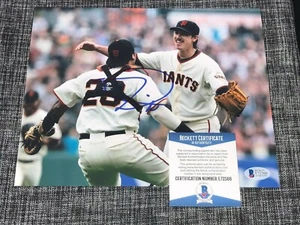 TIM LINCECUM SIGNED 8X10 PHOTO SAN FRANCISCO GIANTS NO HITTER BECKETT BAS COA - Picture 1 of 1