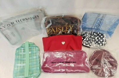 AVON ASSORTED Vintage Avon Beauty Makeup-Cosmetic Bags NEW! Lot/8 - Image 1 of 4