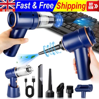 Cordless Electric Air Duster Blower Vacuum Cleaner For Car PC Laptop Keyboard - Image 1 of 4
