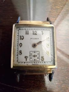 OROLOGIO UOMO ANNI '30 VINTAGE OROLOGIO MILBER BERMAN CO MADE IN SWISS 7j BOM - Foto 1 di 11