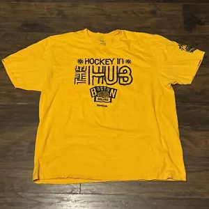 Boston Bruins Hockey in the Hub 2016 NHL Winter Classic Reebok Tee Shirt Sz XXL - Picture 1 of 6