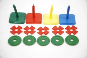 1962 Milton Bradley American Heritage Dogfight Board Game Part 14 Markers Stands - Picture 1 of 2