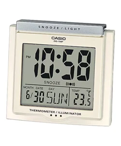 Casio Multifunktions Digital Thermometer Tischplatte Creme Wecker DQ-750F-7DF - Bild 1 von 3