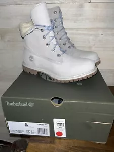 Timberland Authentic WP Fleece Fold Down Light Grey Nubuck Women's Size 8 NEW - Picture 1 of 7