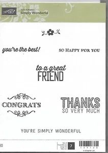 Stampin Up!~~EINFACH WUNDERBAR~~CM-Stempel~~~NEU~RETIRED~SAB - Bild 1 von 2