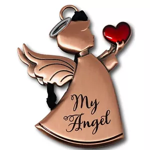 Hallmark Copper Color Angel with Red Heart MY ANGEL Christmas Ornament - Picture 1 of 1