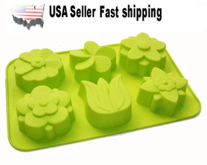6 Hohlraum Lilie Blume Silikon Form Seife Zum Selbermachen Handgemachte Seifenform US-Verkäufer - Bild 1 von 5