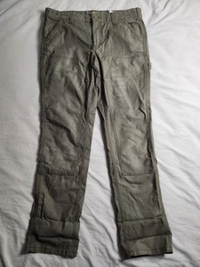 Carhartt Double Knee Canvas Hose Damen Größe 10 Slim Grün Workwear 100723 316 - Bild 1 von 10
