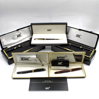 Montblanc Meisterstück Resina 14k Fuente Rollerball con Caja Pluma Lote de 5 #M1236-1 Foto 1 de 4