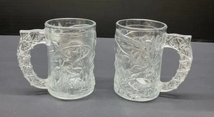Set of 2 McDonald’s Batman Forever 1995 DC Comics Clear Glasses - Picture 1 of 9