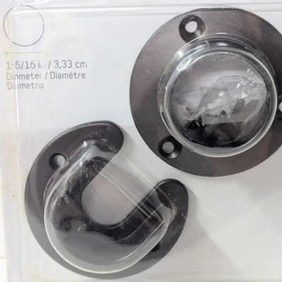 Juego de bridas de varilla de armario de bronce frotado con aceite de 1 - 5/16" con tornillos selecciones de estilo Foto 1 de 4