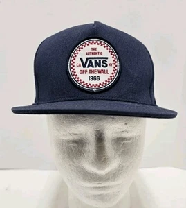AUTHENTIC VANS OFF THE WALL 1966 BLUE CLASSIC SNAPBACK ADJUSTABLE HAT CAP PATCH - Picture 1 of 11