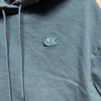 Sudadera con capucha corta Nike verde azulado para mujer pequeña 100 % algodón pulóver patinador atletismo Foto 1 de 4