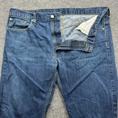 Levi's 569 джинсы мужской размер 38 x 32 синий прямые штанины свободного кроя джинсовой ткани повседневные брюки - Изображение 1 из 4