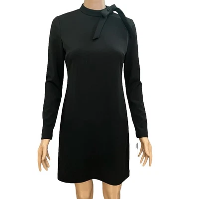 Calvin Klein Bow Neck Sheath Dress 4 Petite Party Classic Preppy Knee Length - Image 1 of 4