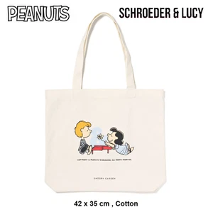 Lona Peanuts Snoopy LUCY & SCHROEDER TOTE 42*35 cm *Pagada por servicio en EE. UU. - Imagen 1 de 9