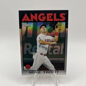 2021 Topps Chrome #86BC-2 Mike Trout 1986 Topps Baseball Los Angeles Angels - Picture 1 of 2