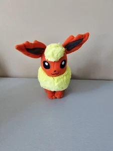 2017 Flareon Eevee Evolution Standing Pokemon Center Plush 7" - Picture 1 of 11