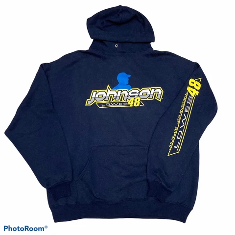Vtg Jimmie Johnson Lowes 48 Winners Circle Hoodie XL Nascar Cover