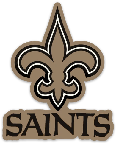 New Orleans Saints Fleur-De-Lis Logo Type NFL Saints Logo Die-cut MAGNET Cover
