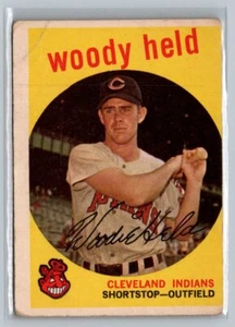 1959 Topps #266b Woodie Held Gray/darker back - Picture 1 of 2