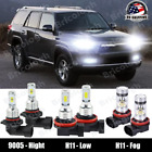 For Toyota 4Runner 2010-2020 White Led Headlight High Low Beam + Fog Light Bulbs