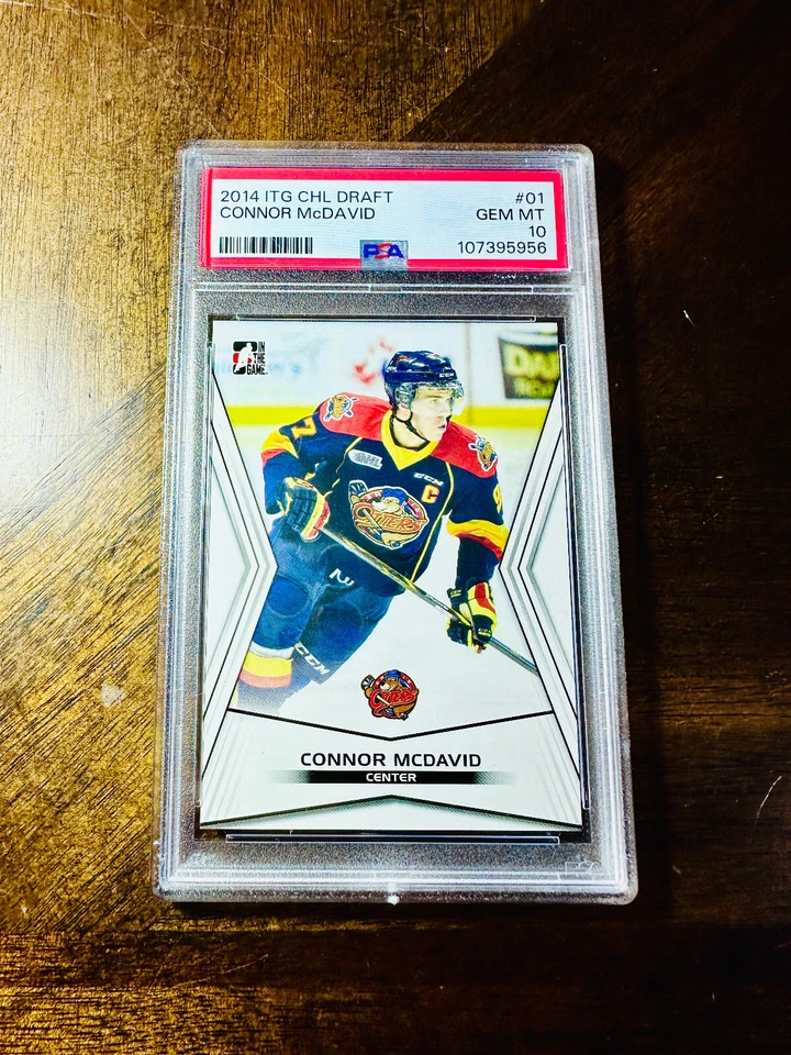 Connor Mcdavid RC 2014 PSA 10 novato #1 gema Foto 1 de 2