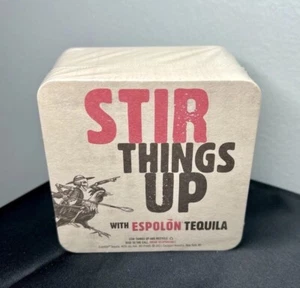 Espolon Tequila "Stir Things Up" Bar Bier Alkohol Getränk Untersetzer 75 Stück 4"x4" NEU - Bild 1 von 11