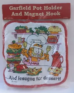 Vtg 1990s Garfield Pot Holder And Magnet Hook New In Pkg Giftco Paws - Picture 1 of 5