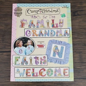 Cross Stitch Camp Grandma ABC's for the Family Patterns Book New Gloria & Pat - Picture 1 of 5