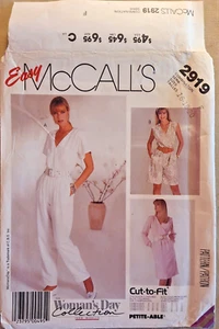 McCall's 2919 Dress, Jumpsuit size 16, 18, 20 - Picture 1 of 3