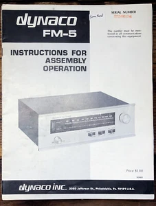 Dynaco FM-5 Tuner Assembly & User Manual *Orig* - Picture 1 of 1