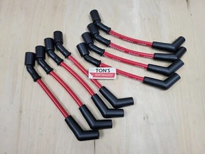 Ton's LS Spark Plug Wire Set 135 45 Corvette Camaro GMC Chevy 10MM Race Wire RED - Picture 1 of 2
