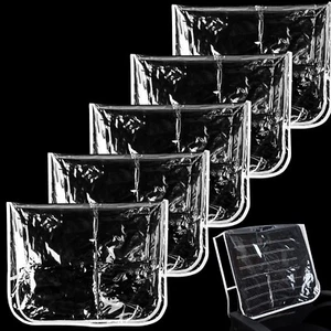5 Pieces Chair Back Cover Salon Chair Cover Plastic Clear round Chair Back Cover - Picture 1 of 4