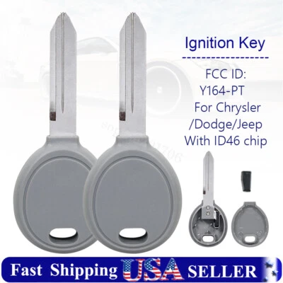 2 Repuestos para Chrysler Jeep Dodge Transpondedor Encendido Coche Chip ID46 Llave Foto 1 de 4