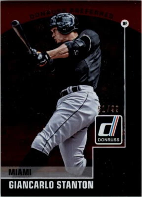 2015 Donruss Preferred Black #25 Giancarlo Stanton /99 - NM-MT - Image 1 of 2