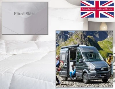 Camper Van Quilted Fitted Mattress Topper (Various Sizes)
