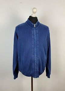 Blue Willi's Men's Cardigan Full Zip 100% Cotton Size M
