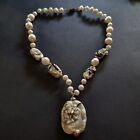 Collier Ancien 1950 Vintage Perles En Pate De Verre Murano Et En Verre Souffle
