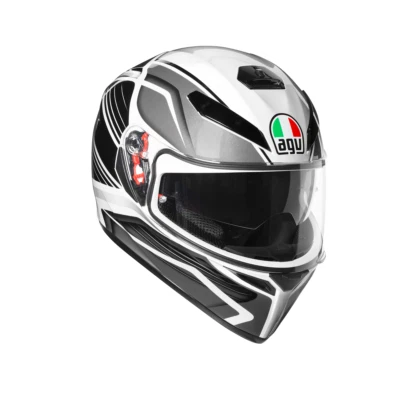 AGV casco de motocicleta K-3 SV PROTON NEGRO/PLATEADO NUEVO - Imagen 1 de 2