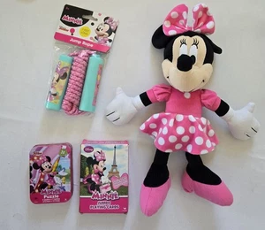 Artículos de Minnie Mouse de Disney, Baraja de Cartas, Cuerda para Saltar, Rompecabezas, Minnie de Peluche de 14" - Imagen 1 de 16