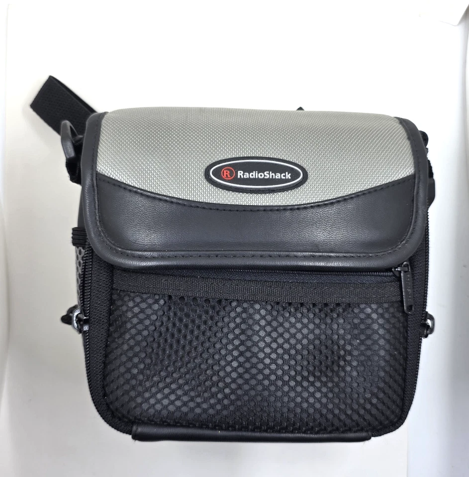 Bolso de Hombro RadioShack con Correa, Múltiples Bolsillos, Cremalleras Funcionan 6.5"x7"x4" Foto 1 de 4