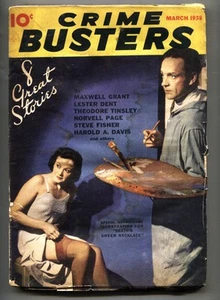 Crime Busters March 1938-Rare Pulp Mag-Stocking GGA photo cover - Picture 1 of 2