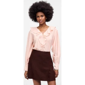 Madewell Brown Linen Mini Skirt Side Slit Size 12 NWT $88 - Picture 1 of 7