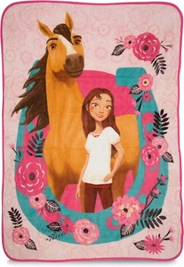 Spirit Untamed, Riding Free, SPIRIT and LUCKY Throw Blanket 46" x 60" NEW in Pkg - Picture 1 of 4