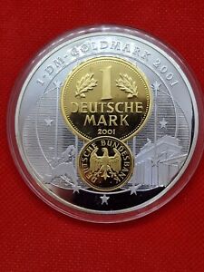 1DM Goldmark Commemorative Coin Medal 2001. - 2011. 10 years since Deutsche Mark