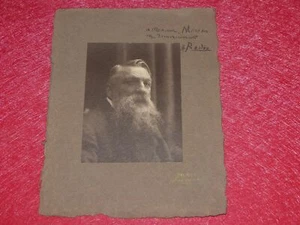 [RENE MOREAU PHOTOGRAPHER] ORIGINAL SILVER 1907 DEDICATED SIGNED BY Aug. RODIN - Picture 1 of 1