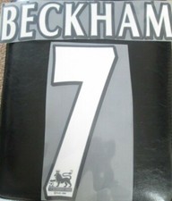 BECKHAM #7 1997-2004 Player Size Premier League White Nameset