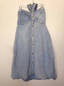 Highway Jeans Girls Denim Cotton Light Blue Dress Size S M L NWT - Picture 1 of 12